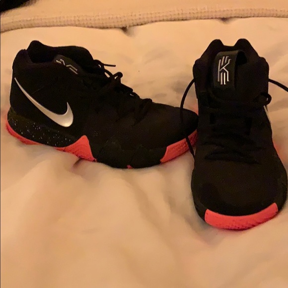 kyrie 4 black orange